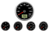3-3/8" Speedometer Gauge Speedhut 160mph programmable
2-1/16" Speedhut Oil Pressure Gauge 0-100psi
2-1/16" Speedhut Water Temp Gauge 120-260F
2-1/16" Speedhut Fuel Level Gauge (programmable)
2-1/16" Speedhut Volt Gauge 0-18V
3-3/8" Speedometer Gauge Speedhut 160mph programmable
2-1/16" Speedhut Oil Pressure Gauge 0-100psi
2-1/16" Speedhut Water Temp Gauge 120-260F
2-1/16" Speedhut Fuel Level Gauge (programmable)
2-1/16" Speedhut Volt Gauge 0-18V