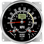 5-1/2" CJ GPS Speedometer Cluster 90mph/140KMH - Speedo, Fuel Level, Temp 5-1/2" CJ GPS Speedometer Cluster 90mph/140KMH - Speedo, Fuel Level, Temp