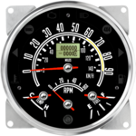 5-1/2" CJ GPS Speedometer Cluster 90mph/140KMH with Tachometer- Speedo, Fuel Level, Temp, Tach 5-1/2" CJ GPS Speedometer Cluster 90mph/140KMH with Tachometer- Speedo, Fuel Level, Temp, Tach