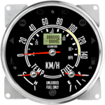 5-1/2" CJ GPS Metric Speedometer Cluster 140KMH/90mph (Inclinometer Option) - Speedo, Fuel Level, Temp 5-1/2" CJ GPS Metric Speedometer Cluster 140KMH/90mph (Inclinometer Option) - Speedo, Fuel Level, Temp