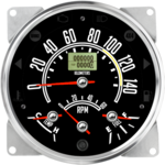 5-1/2" CJ GPS Metric Speedometer Cluster 140km/h with Tachometer (Inclinometer Option) - Speedo, Fuel Level, Temp, Tach 5-1/2" CJ GPS Metric Speedometer Cluster 140km/h with Tachometer (Inclinometer Option) - Speedo, Fuel Level, Temp, Tach