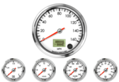 4" Speedometer Gauge 160mph programmable
2-1/16" Oil Pressure Gauge 0-100psi
2-1/16" Water Temp Gauge 120-260F
2-1/16" Fuel Level Gauge (programmable)
2-1/16" Volt Gauge 0-18V
4" Speedometer Gauge 160mph programmable
2-1/16" Oil Pressure Gauge 0-100psi
2-1/16" Water Temp Gauge 120-260F
2-1/16" Fuel Level Gauge (programmable)
2-1/16" Volt Gauge 0-18V