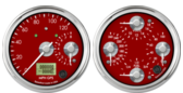 Dual Gauge - 120mph GPS speedometer / 8K Tachometer (w/ turn signal and high beam)
Quad Gauge - Oil psi, Water Temp, Fuel Level, Volts
Dual Gauge - 120mph GPS speedometer / 8K Tachometer (w/ turn signal and high beam)
Quad Gauge - Oil psi, Water Temp, Fuel Level, Volts