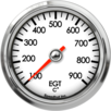 2-5/8" EGT Temp Gauge 100-900C Metric