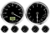 Speedometer Gauge 160mph programmable (Counter Clockwise)
Tachometer Gauge 8K RPM Shift-light
Oil Pressure Gauge 0-100psi
Oil Temp Gauge 140-300F
Water Temp Gauge 120-260F
Fuel Level Gauge (programmable)
Volt Gauge 0-18V
Speedometer Gauge 160mph programmable (Counter Clockwise)
Tachometer Gauge 8K RPM Shift-light
Oil Pressure Gauge 0-100psi
Oil Temp Gauge 140-300F
Water Temp Gauge 120-260F
Fuel Level Gauge (programmable)
Volt Gauge 0-18V