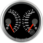 3-3/8" Dual Gauge - Fuel Level, Oil Temp