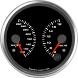 4" Dual Gauge - Water Temp, Volts