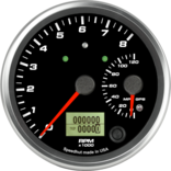 4" Dual Gauge - 8K Tachometer / 120mph GPS Speedometer (w/ turn signal and high beam) 4" Dual Gauge - 8K Tachometer / 120mph GPS Speedometer (w/ turn signal and high beam)