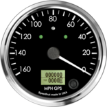 4" GPS Speedometer 160mph (Counter Clockwise with turn signals and high beam) 4" GPS Speedometer 160mph (Counter Clockwise with turn signals and high beam)