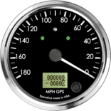 4" GPS Speedometer 180mph (Counter Clockwise with turn signals and high beam) 4" GPS Speedometer 180mph (Counter Clockwise with turn signals and high beam)