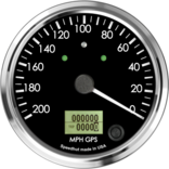 4" GPS Speedometer 200mph (Counter Clockwise with turn signals and high beam) 4" GPS Speedometer 200mph (Counter Clockwise with turn signals and high beam)