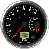 4-1/2" Dual Gauge - 8K Tachometer / 120mph GPS Speedometer (w/ turn signal and high beam) 4-1/2" Dual Gauge - 8K Tachometer / 120mph GPS Speedometer (w/ turn signal and high beam)