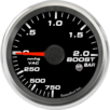 2-5/8" Boost/Vac Gauge 750mmhg-0-2bar Metric (w/ warning)